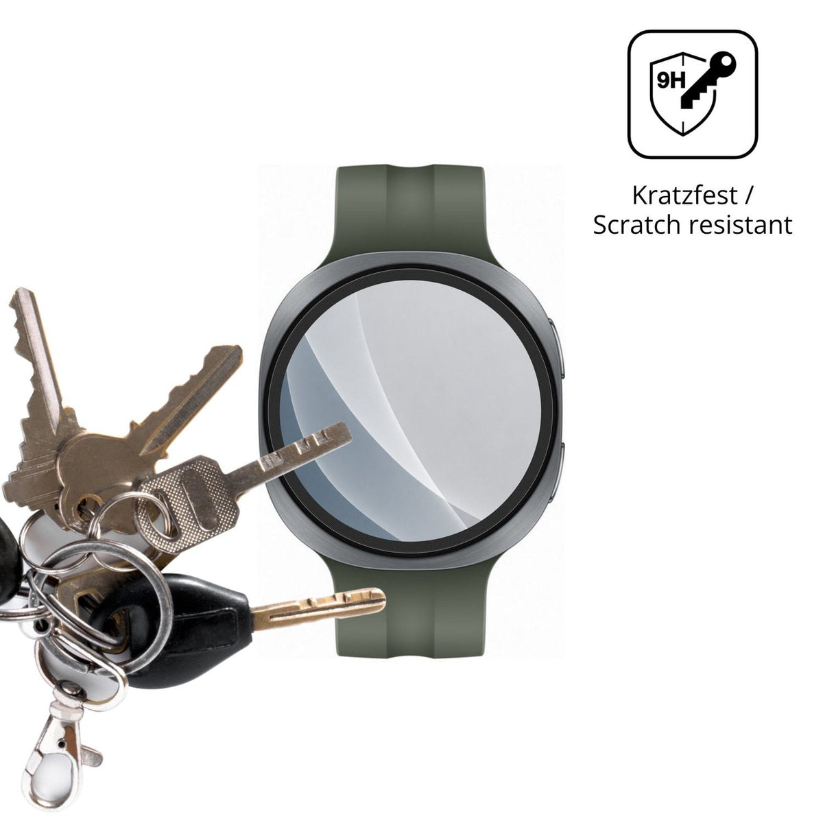 dipos Displayschutz für Samsung Galaxy Watch9 44mm, mattierte Oberfläche, robuste Festigkeit und perfekte Passform