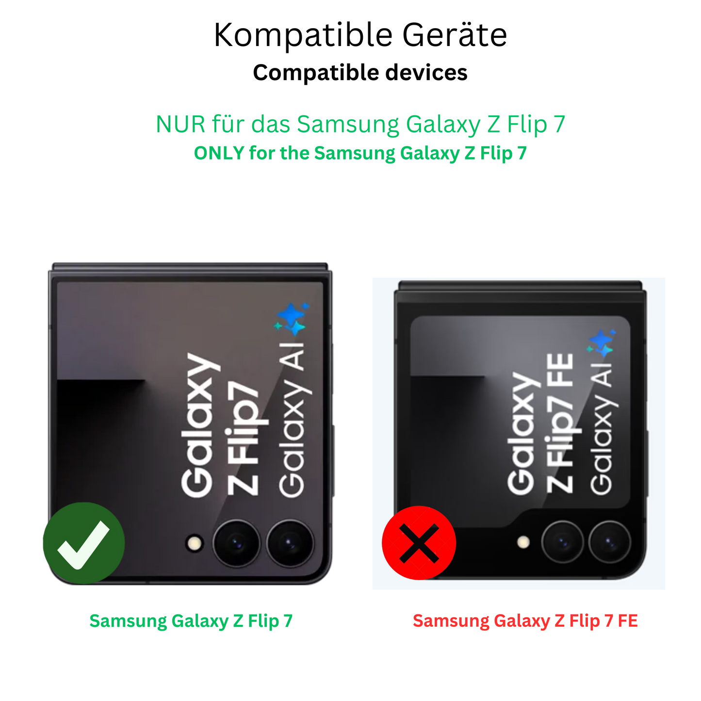 4x Schutzfolie matt für Samsung Galaxy Z Flip7 Aussenseite Display-Schutzfolie