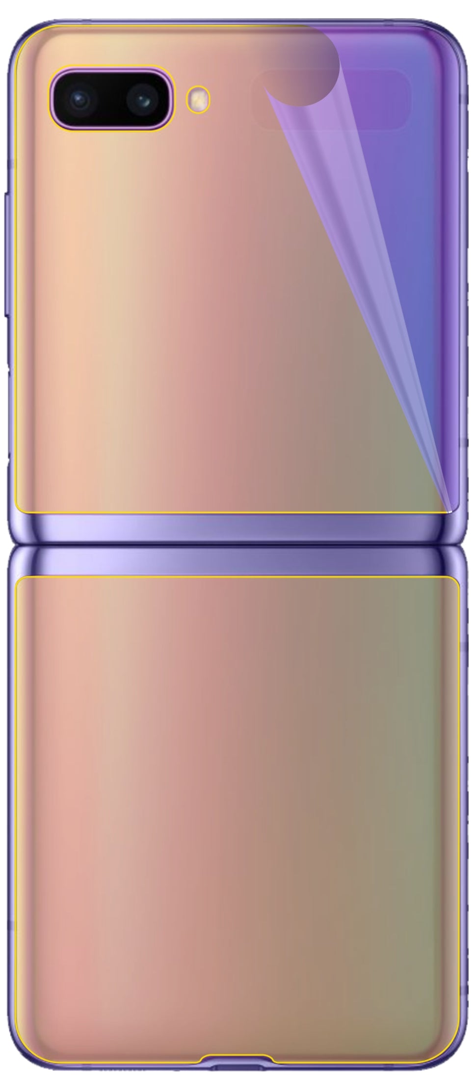 dipos Displayschutz für Samsung Galaxy Z Flip Rückseite, transparente Oberfläche, geringe Dicke und perfekte Passform