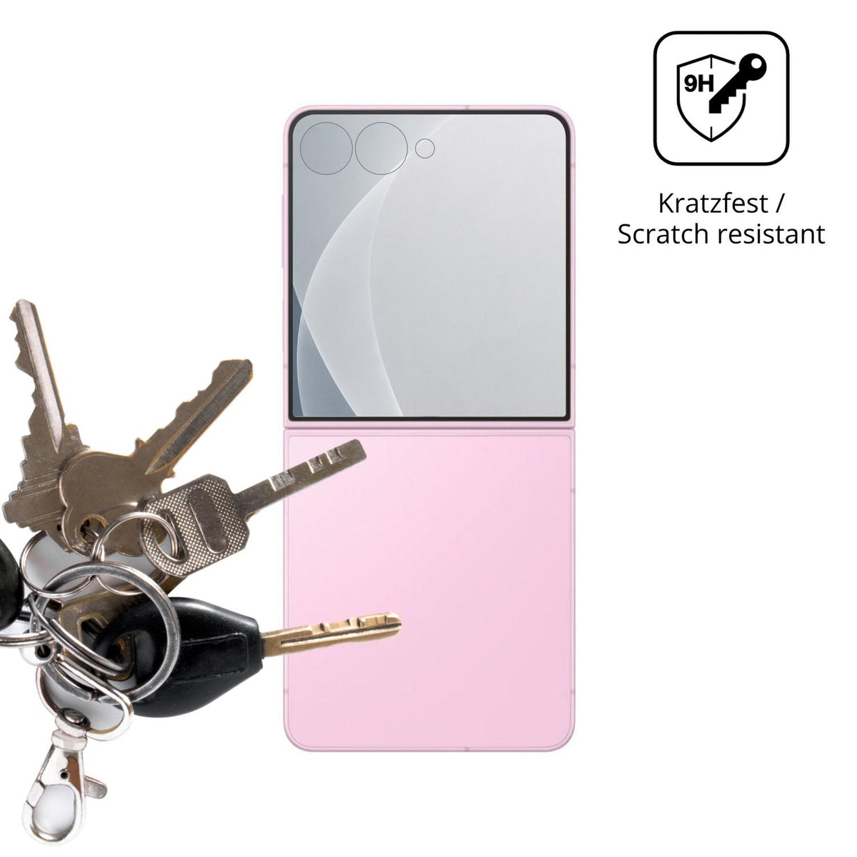 dipos Displayschutz für Samsung Galaxy Z Flip8 Aussenseite, mattierte Oberfläche, robuste Festigkeit und perfekte Passform