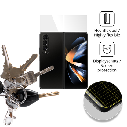 dipos Displayschutz f�r Samsung Galaxy Z Fold 4 Aussenseite, transparente Oberfl�che, geringe Dicke und perfekte Passform