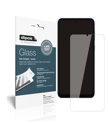 Klare Displayschutzfolie von dipos passend für Samsung Galaxy A03 Core, 9H kratzfest und blasenfrei montiert