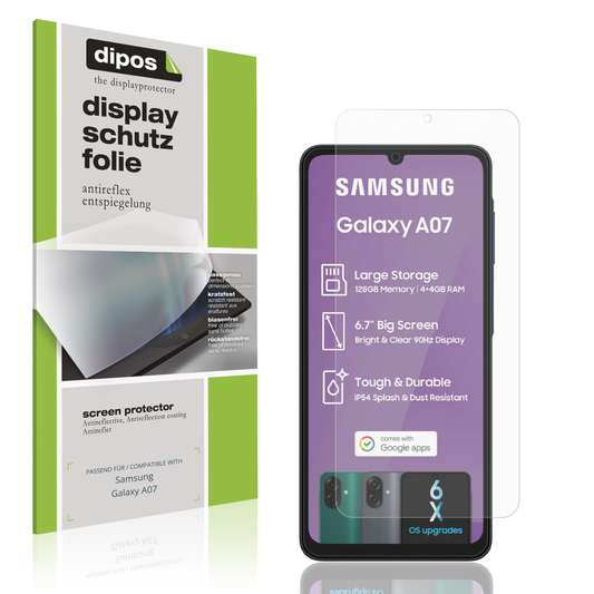 4x Schutzfolie matt für Samsung Galaxy A07 Display-Schutzfolie