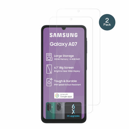 2x Screen Protector for Samsung Galaxy A07 matte Flexible Glass 9H dipos