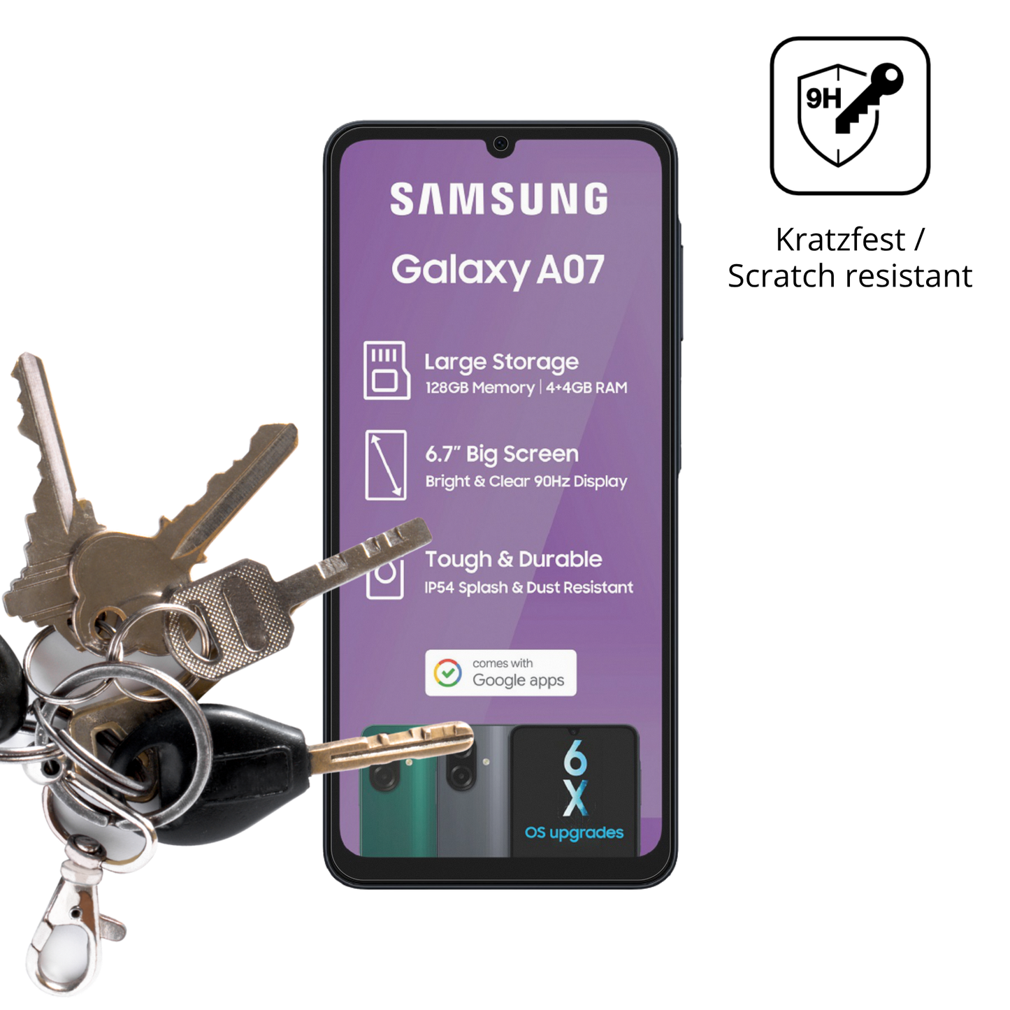 2x 9H Schutzfolie matt für Samsung Galaxy A07 Panzerfolie