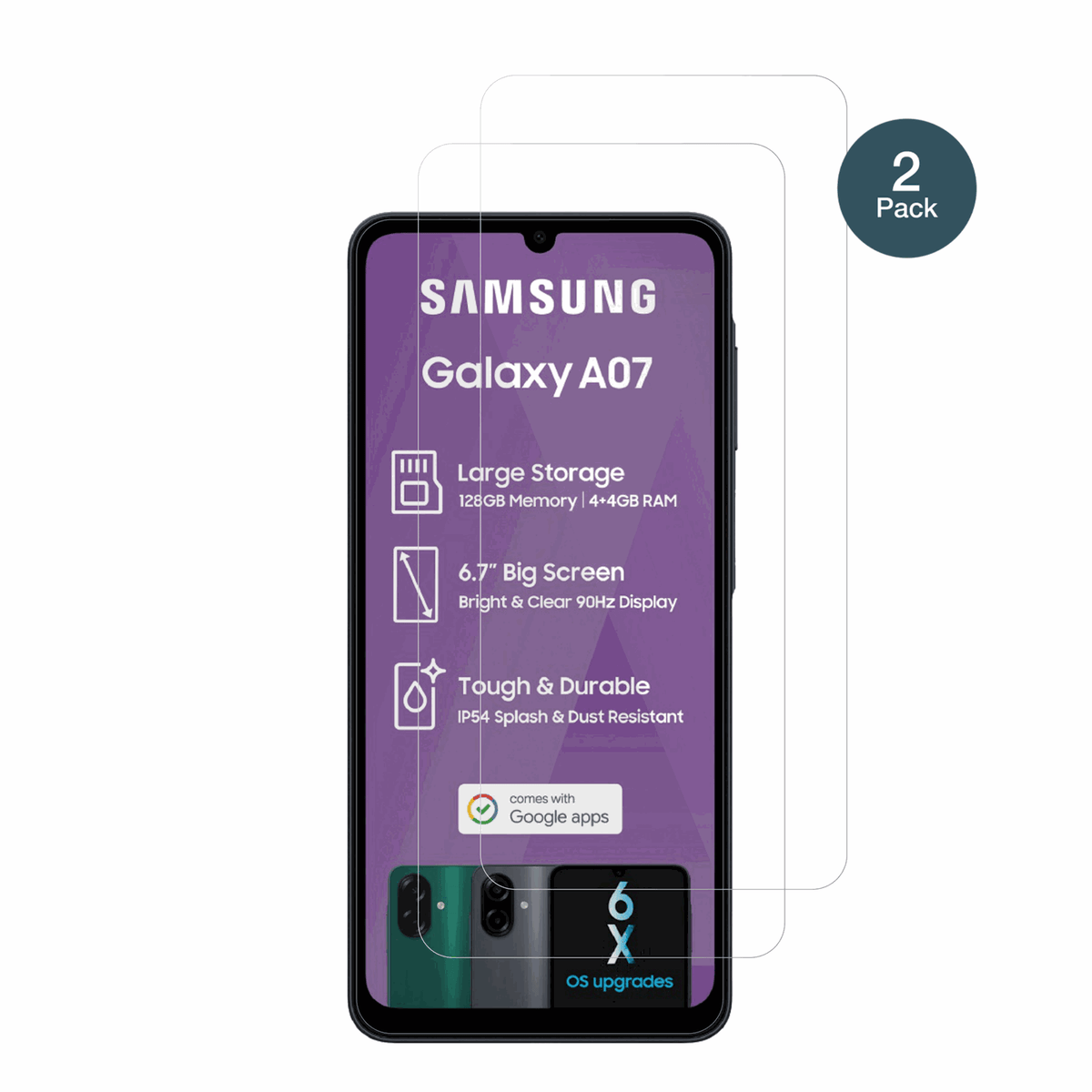 2x Screen Protector for Samsung Galaxy A07 Flexible Glass 9H dipos
