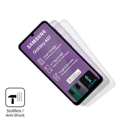 2x 9H Schutzfolie für Samsung Galaxy A07 Panzerfolie