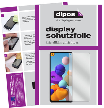 6x Schutzfolie klar für Samsung Galaxy A21s Display-Schutzfolie