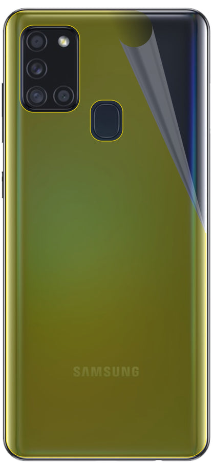 dipos Displayschutz für Samsung Galaxy A21s Rückseite, transparente Oberfläche, geringe Dicke und perfekte Passform