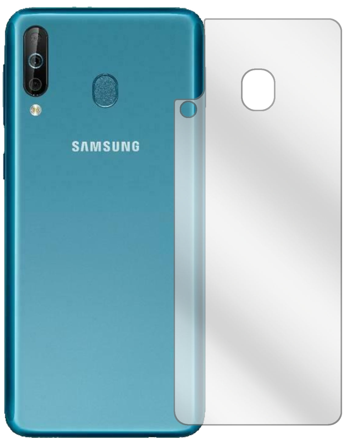 5x Schutzfolie klar für Samsung Galaxy A40s Rückseite Display-Schutzfolie