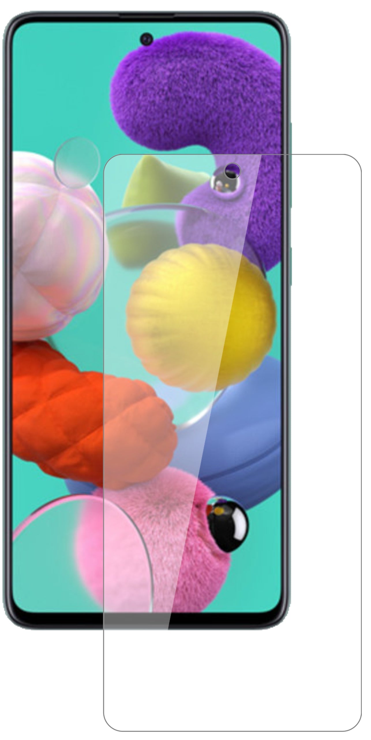 1x 9H Schutzfolie für Samsung Galaxy A71 Panzerfolie