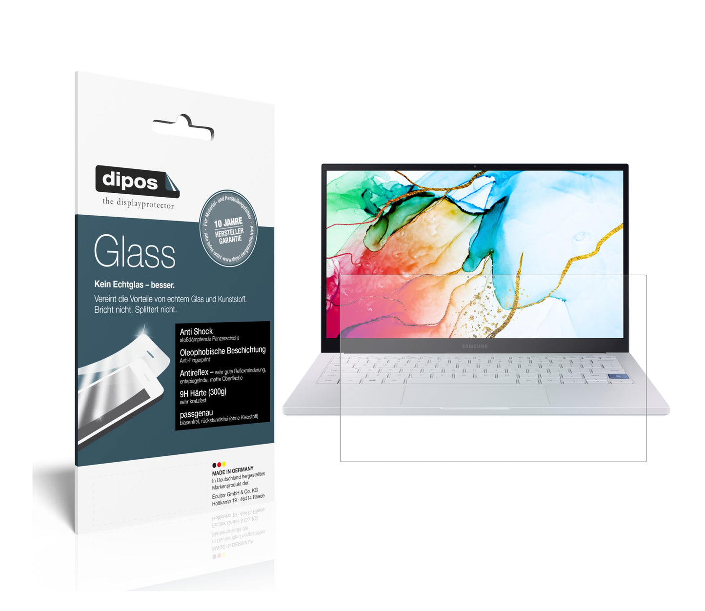 1x 9H Schutzfolie matt für Samsung Galaxy Book Ion 13.3 Zoll Panzerfolie