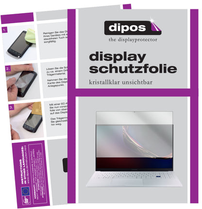 2x Schutzfolie klar für Samsung Galaxy Book Ion 15.6 Zoll Display-Schutzfolie