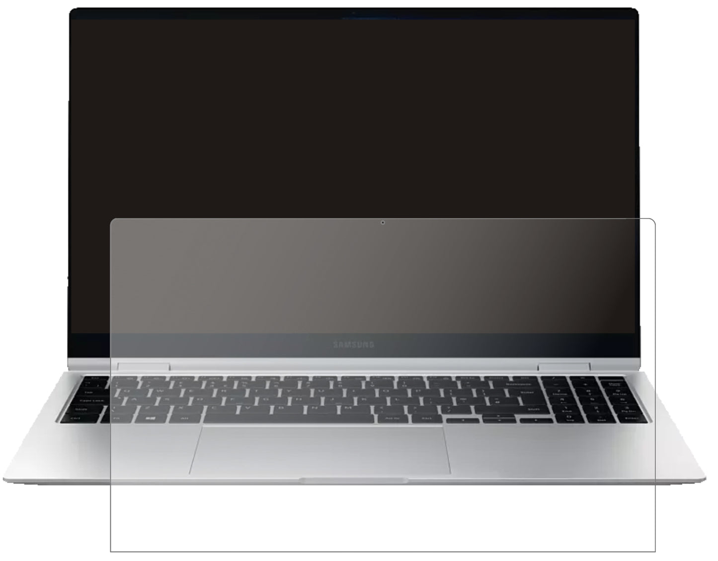 SamsungGalaxy Book Pro 360 13.3 Zoll mit aufgebrachter dipos Panzerfolie, die lästige Fingerabdrücke minimiert
