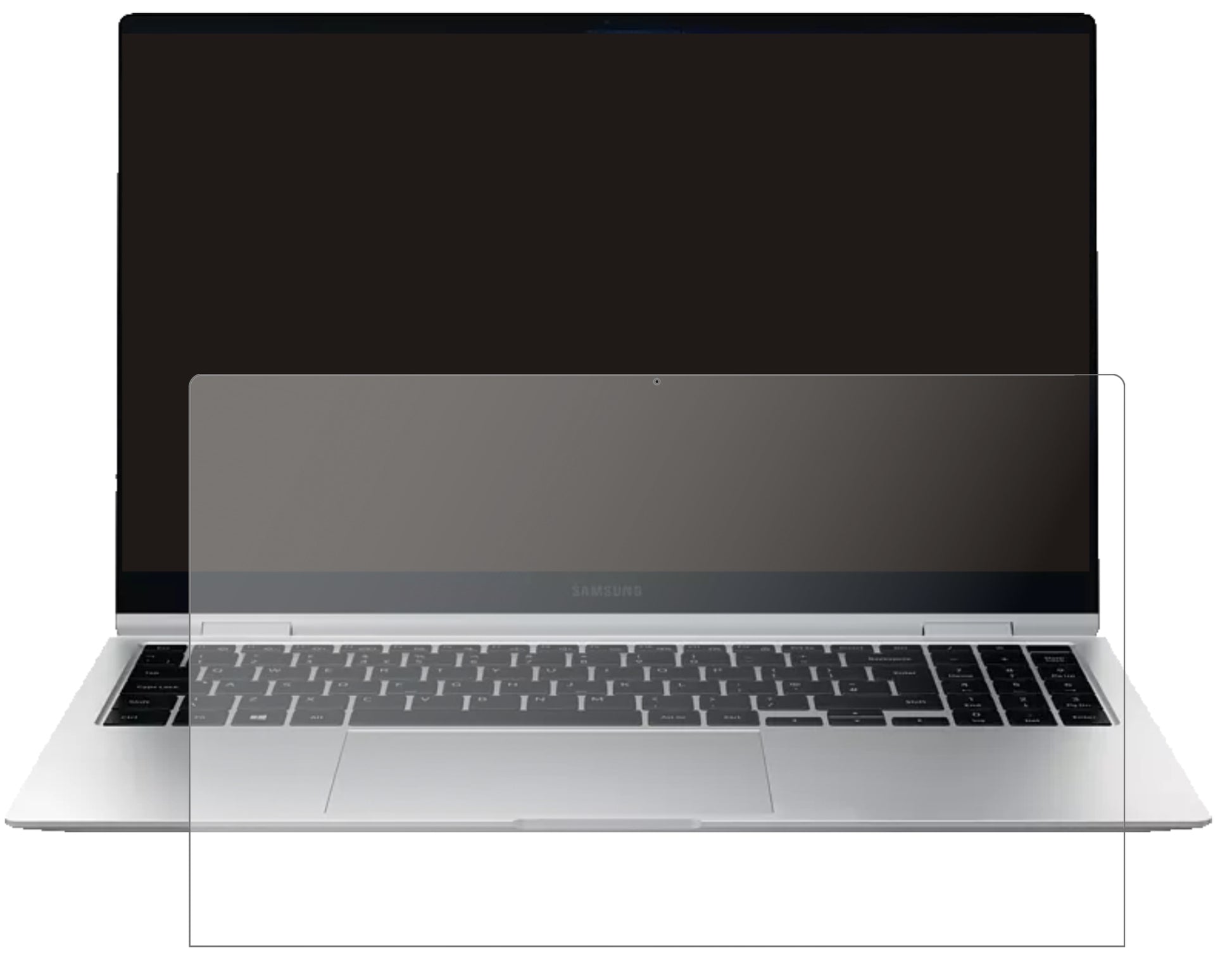 SamsungGalaxy Book Pro 360 13.3 Zoll mit aufgebrachter dipos Panzerfolie, die lästige Fingerabdrücke minimiert