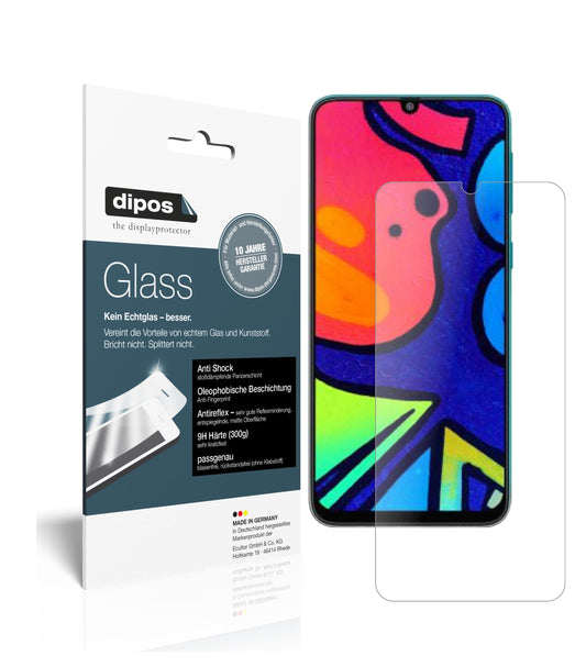 Matte Displayschutzfolie von dipos passend für Samsung Galaxy F41, 9H kratzfest und blasenfrei montiert