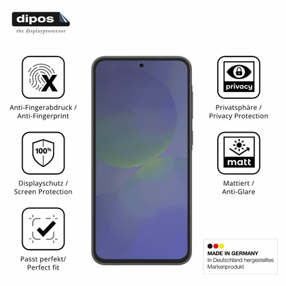 Privatsphäre-Schutz durch Sichtschutz-Folie passend zugeschnitten für Samsung Galaxy F70e
