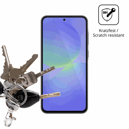 dipos Displayschutz für Samsung Galaxy F70e, transparente Oberfläche, perfekte Passform auch für die Rundungen