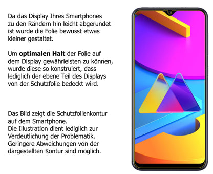 Dünne und klare Folie passend zugeschnitten für Samsung Galaxy M10s