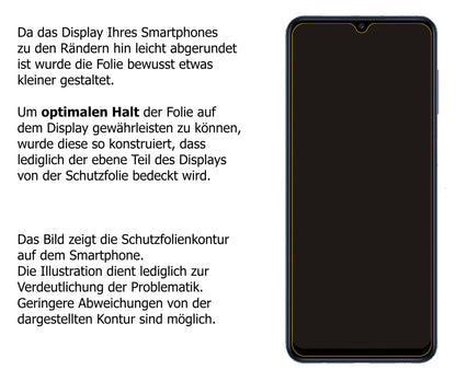 Blickschutzfolie für Samsung Galaxy M12 matt Schutzfolie Privacy