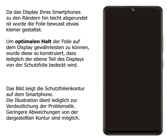 dipos Displayschutz für Samsung Galaxy M42 5G, transparente Oberfläche, perfekte Passform auch für die Rundungen
