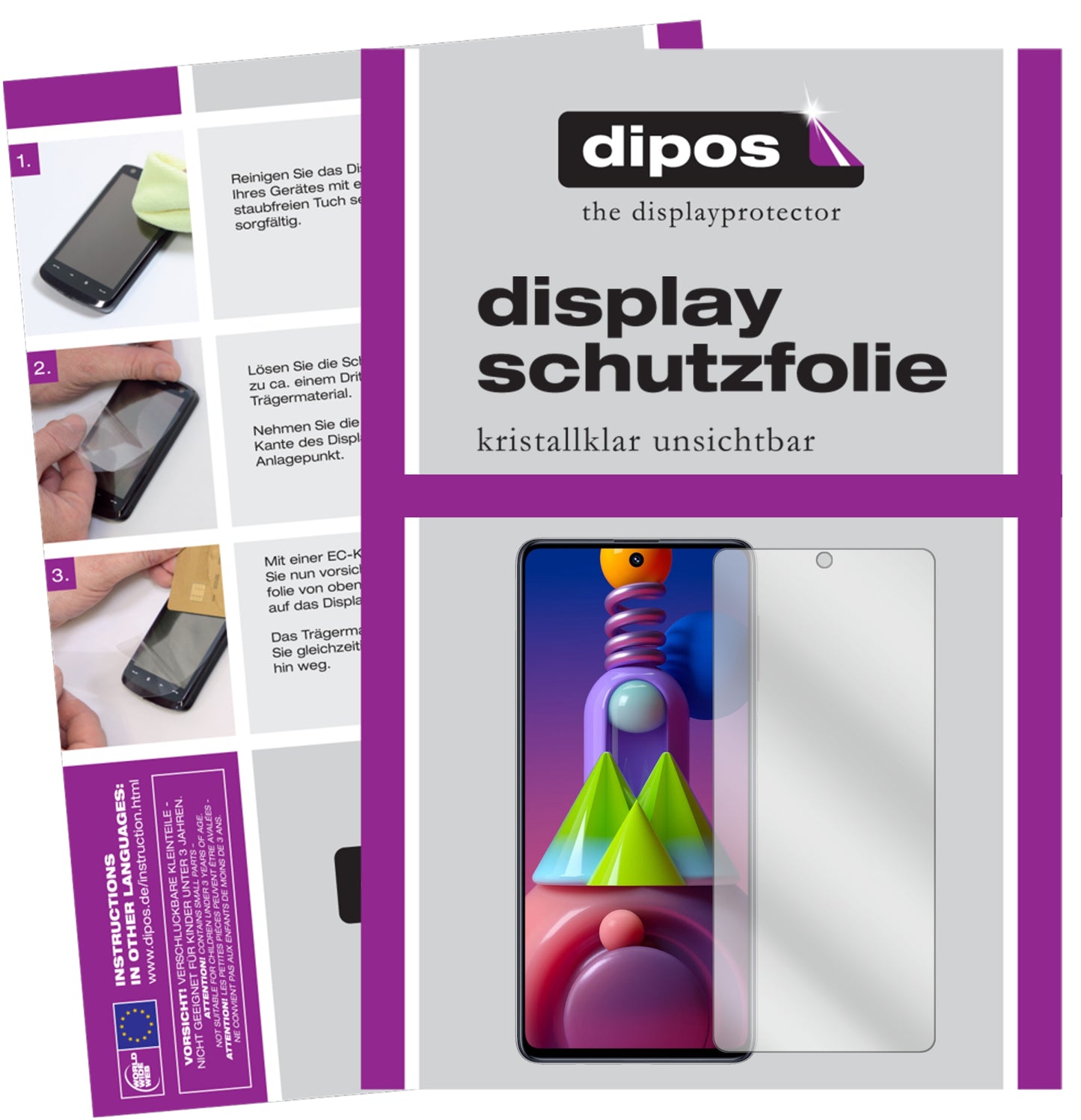 1x Schutzfolie klar für Samsung Galaxy M51 Display-Schutzfolie