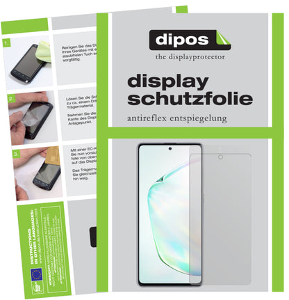 Matte Displayschutzfolie von dipos passend für Samsung Galaxy Note 10 Lite, präziser Zuschnitt und blasenfrei montiert