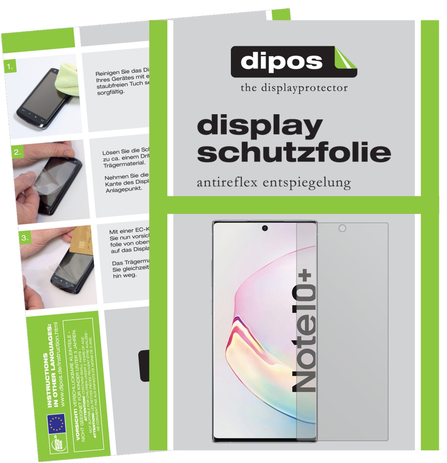 4x Schutzfolie matt für Samsung Galaxy Note 10 Plus Display-Schutzfolie