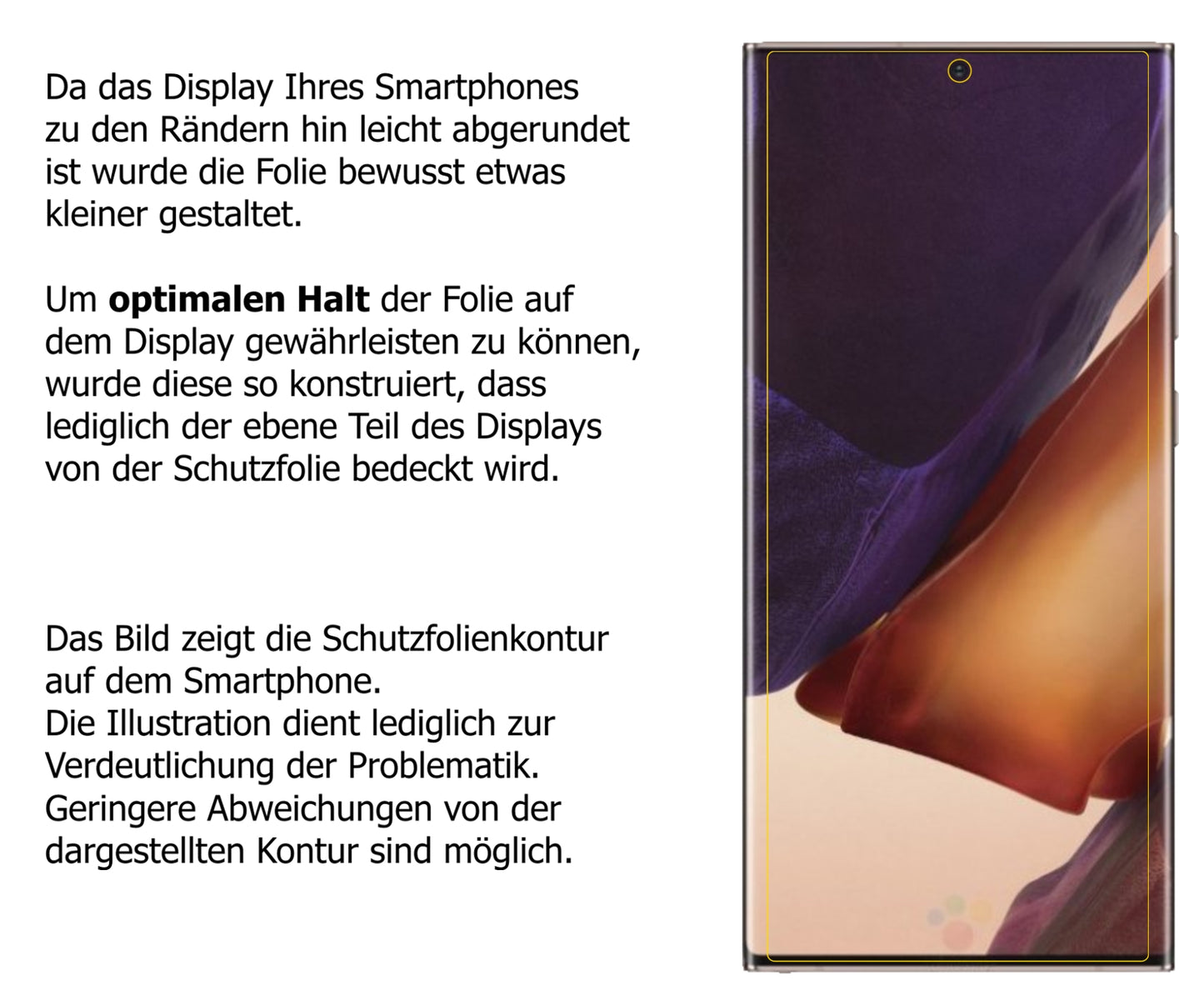 dipos Displayschutz für Samsung Galaxy Note 20 5G, mattierte Oberfläche, robuste Festigkeit und perfekte Passform
