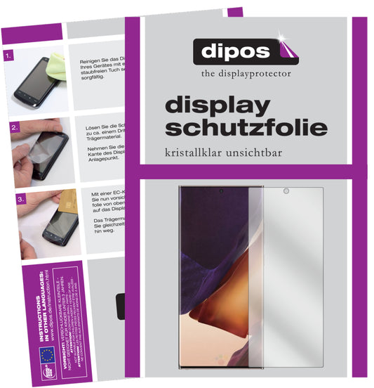 2x Schutzfolie klar für Samsung Galaxy Note 20 Ultra 5G Display-Schutzfolie