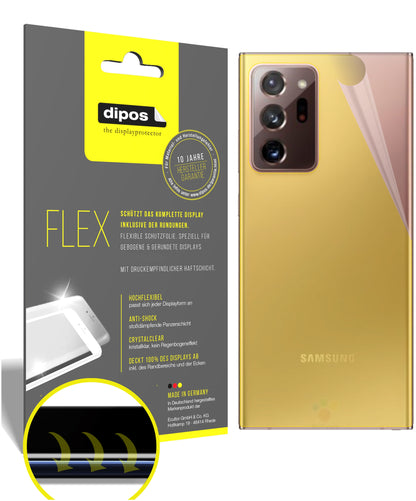 Klare Displayschutzfolie von dipos passend für Samsung Galaxy Note 20 5G Rückseite, 100% Displayabdeckung und blasenfreie Montage