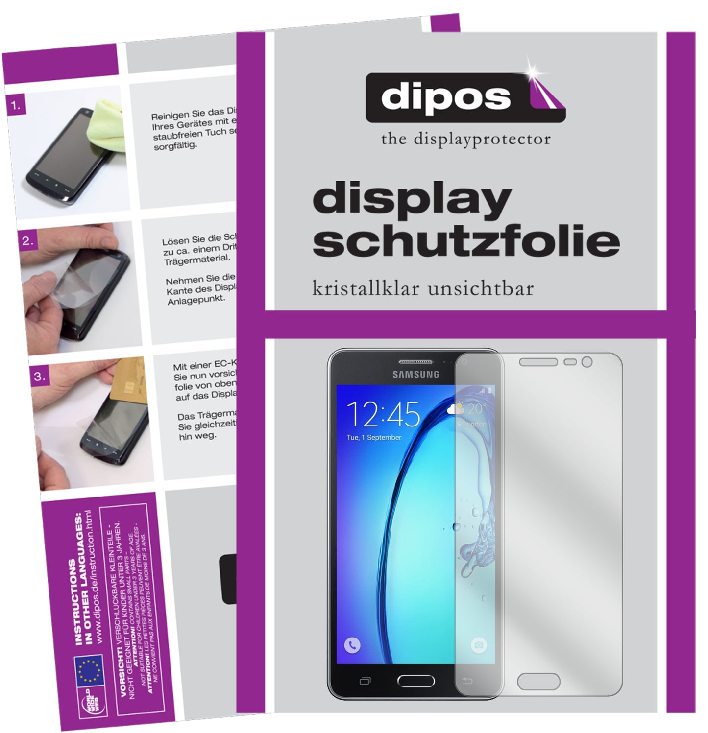 Kristallklare, dünne Schutzfolie: Kratzfest & passgenau für Samsung-Galaxy On6