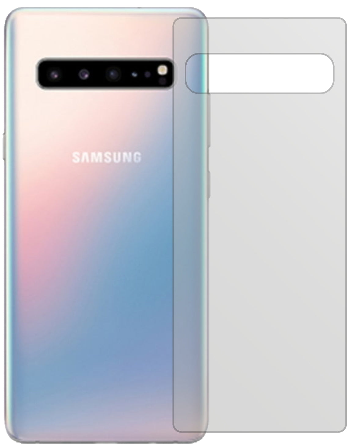 1x Schutzfolie matt für Samsung Galaxy S10 5G Rückseite Display-Schutzfolie