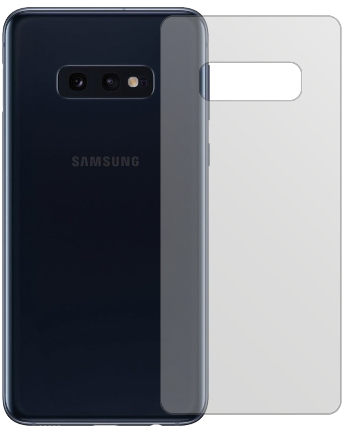 2x Schutzfolie matt für Samsung Galaxy S10e Rückseite Display-Schutzfolie