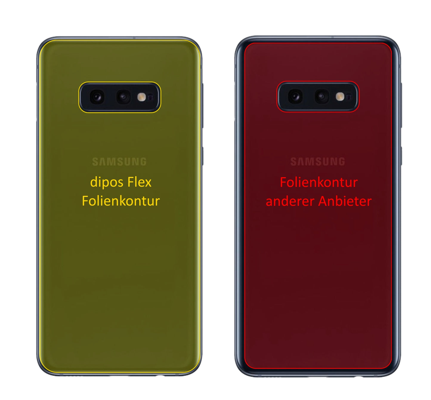 3x 3D Full Cover Schutzfolie für Samsung Galaxy S10e Rückseite