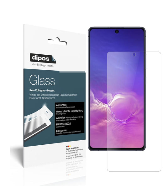 Matte Displayschutzfolie von dipos passend für Samsung Galaxy S10 Lite, 9H kratzfest und blasenfrei montiert