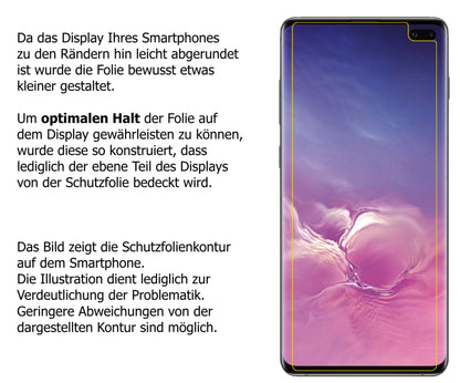 4x Schutzfolie matt für Samsung Galaxy S10 Plus Display-Schutzfolie