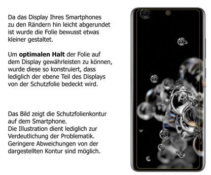 Blickschutzfolie für Samsung Galaxy S20 Ultra 5G matt Schutzfolie Privacy