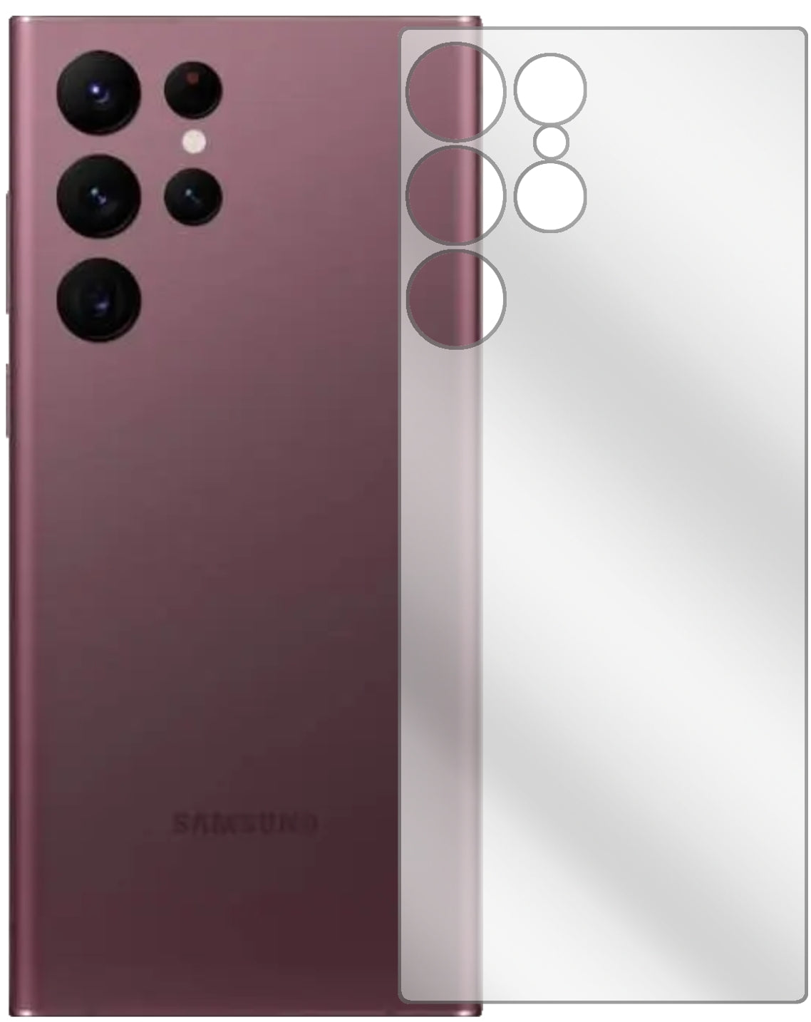 6x Schutzfolie klar für Samsung Galaxy S22 Ultra Rückseite Display-Schutzfolie