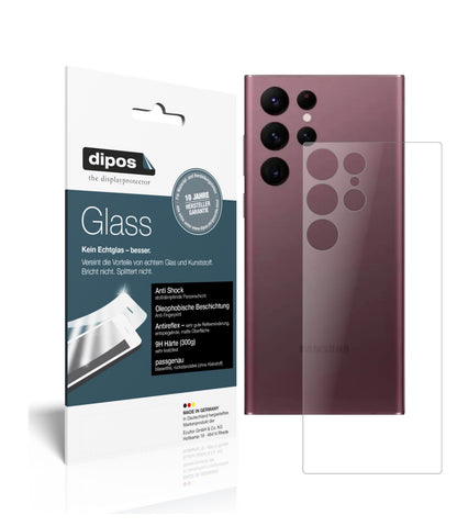 2x 9H Schutzfolie matt für Samsung Galaxy S22 Ultra Rückseite Panzerfolie