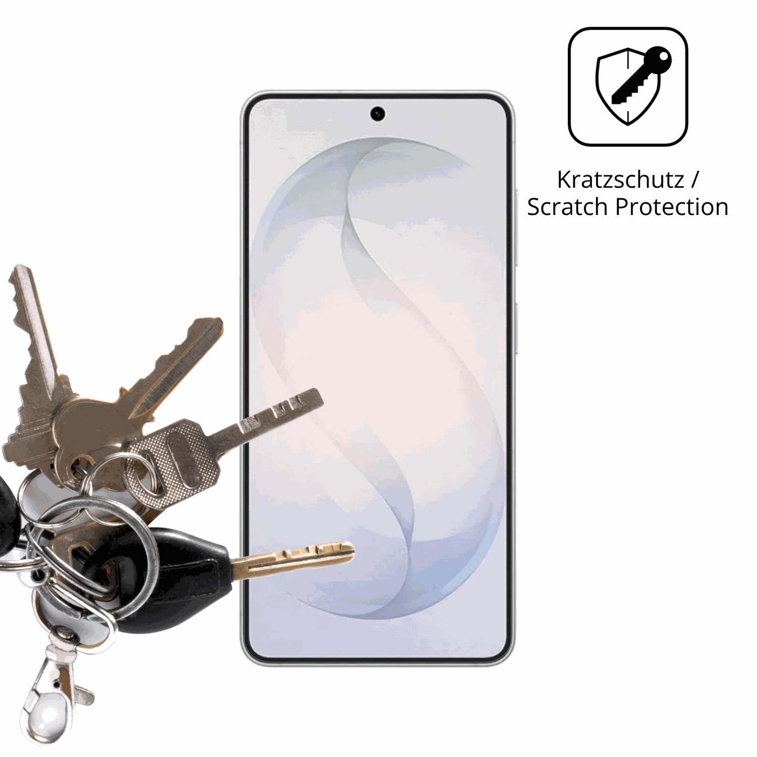 Schutz gegen Kratzer auf dem Samsung Galaxy S26 Glas durch Schlüssel oder Ähnliches