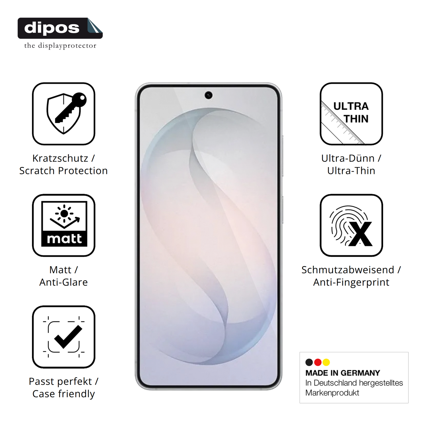 Displayschutz hergestellt in Deutschland, höchste Qualität made in Germany