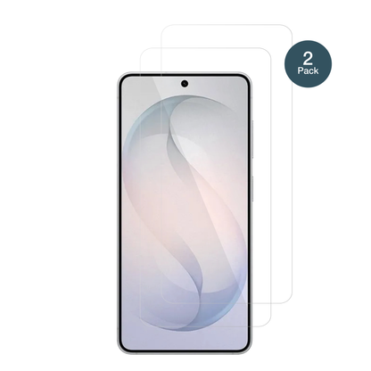 SamsungGalaxy S26 Plus mit aufgebrachter dipos Flex Schutzfolie, glasklare Darstellung ohne Einschränkungen
