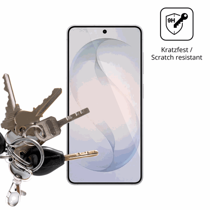 dipos Displayschutz für Samsung Galaxy S26, transparente Oberfläche, perfekte Passform auch für die Rundungen