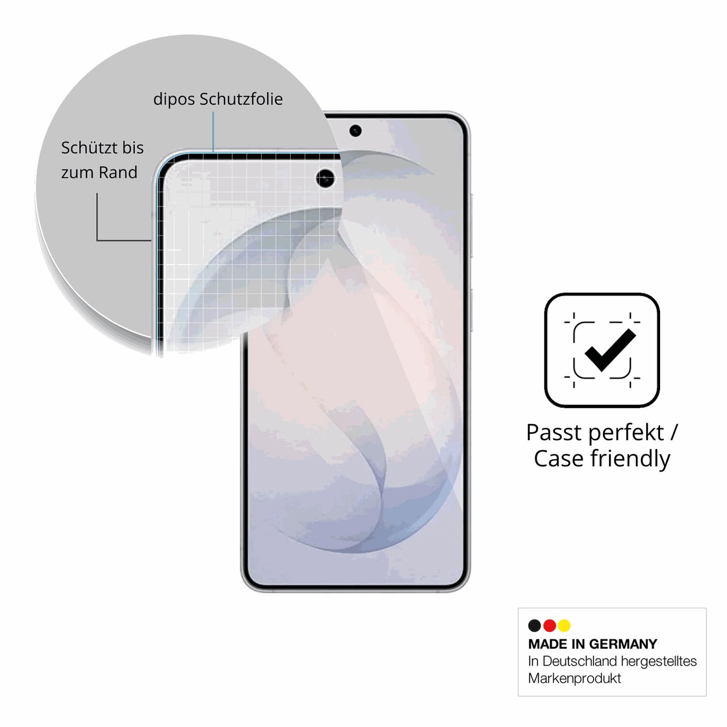 Besonders flexibler Displayschutz mit Anti-Shock-Schicht im Materialmix