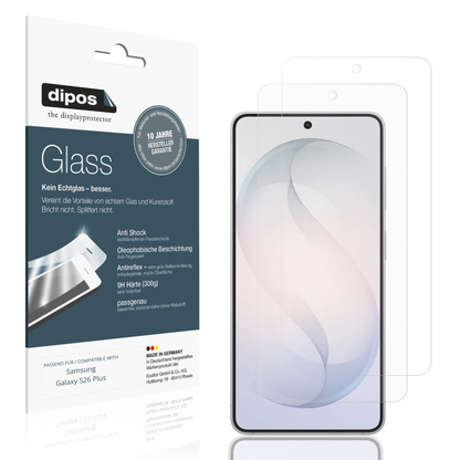 Matte Displayschutzfolie von dipos passend für Samsung Galaxy S26 Plus, 9H kratzfest und blasenfrei montiert