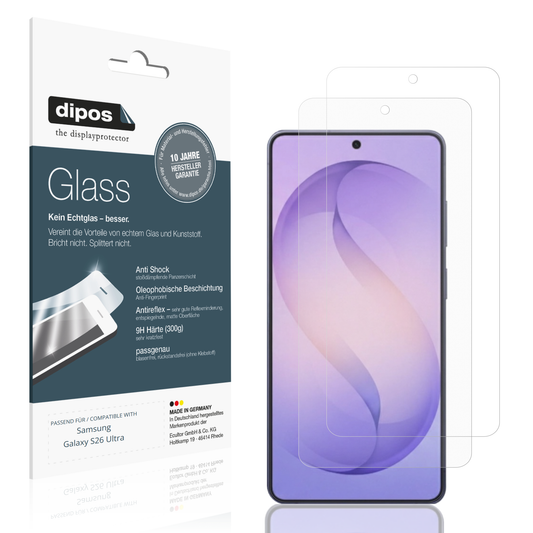 Matte Displayschutzfolie von dipos passend für Samsung Galaxy S26 Ultra, 9H kratzfest und blasenfrei montiert