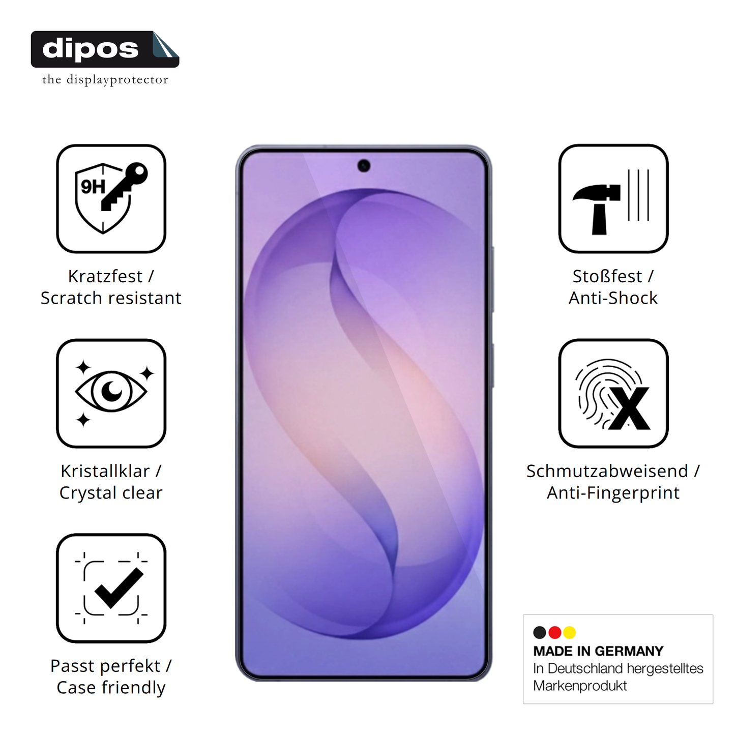 Displayschutz hergestellt in Deutschland, höchste Qualität made in Germany