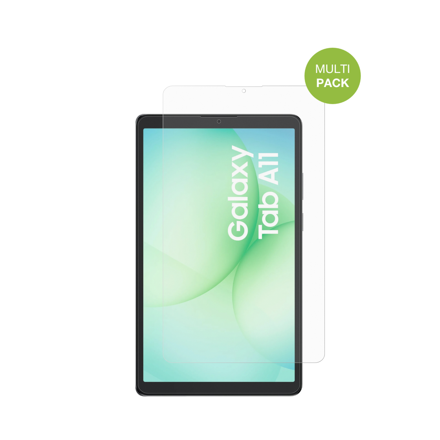 SamsungGalaxy Tab A11 mit aufgebrachter dipos Displayschutzfolie, die lästige Fingerabdrücke minimiert