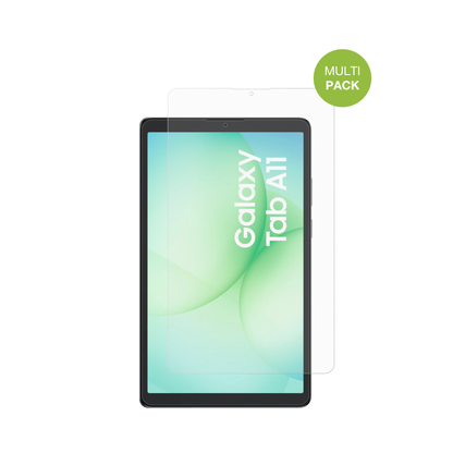 SamsungGalaxy Tab A11 mit aufgebrachter dipos Displayschutzfolie, die lästige Fingerabdrücke minimiert